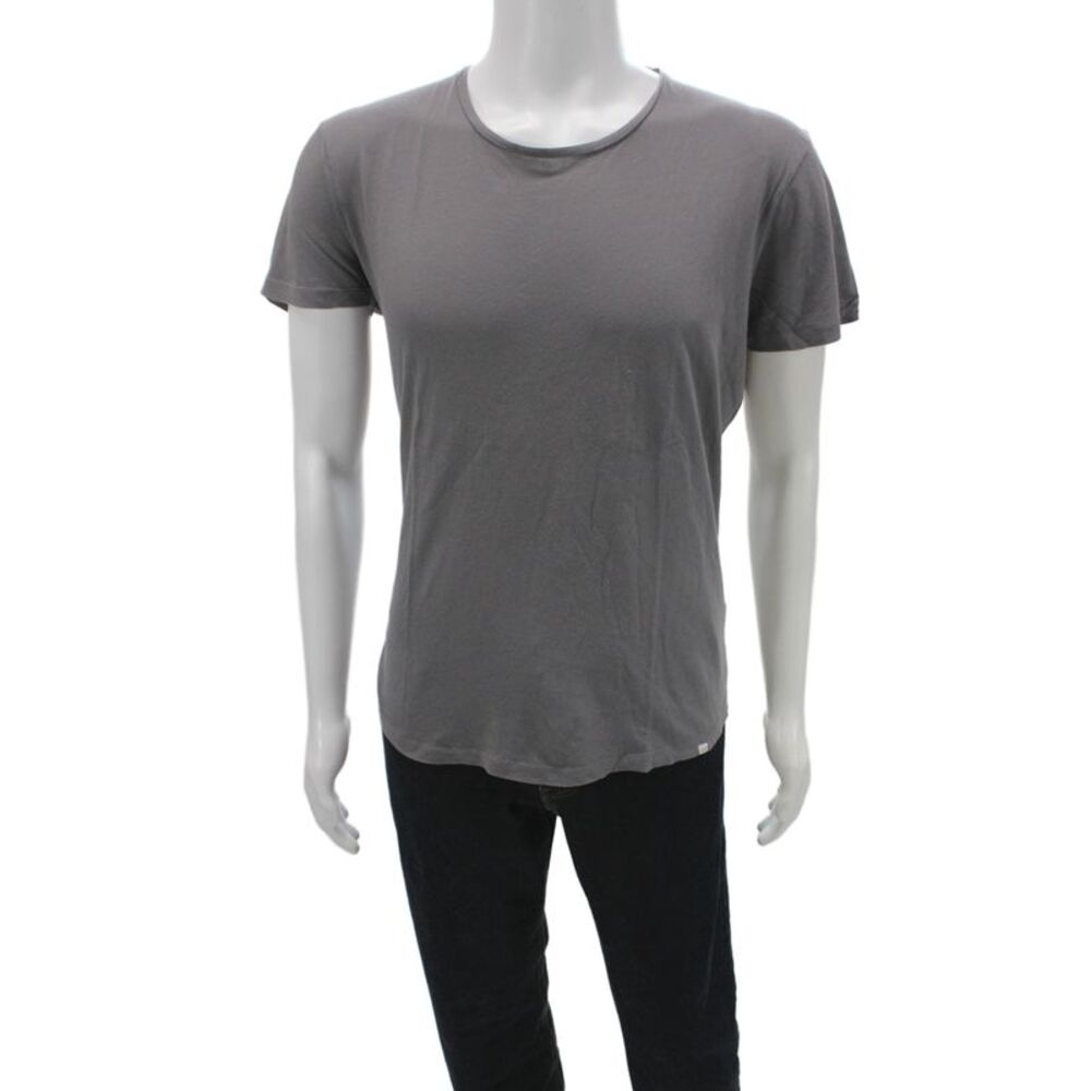 Orlebar Brown Mens Basic Gray Cotton T-Shirt Size L